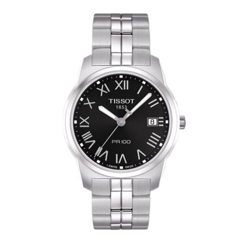 Tissot PR 100 Quartz 38 Stainless Steel / Black / Bracelet